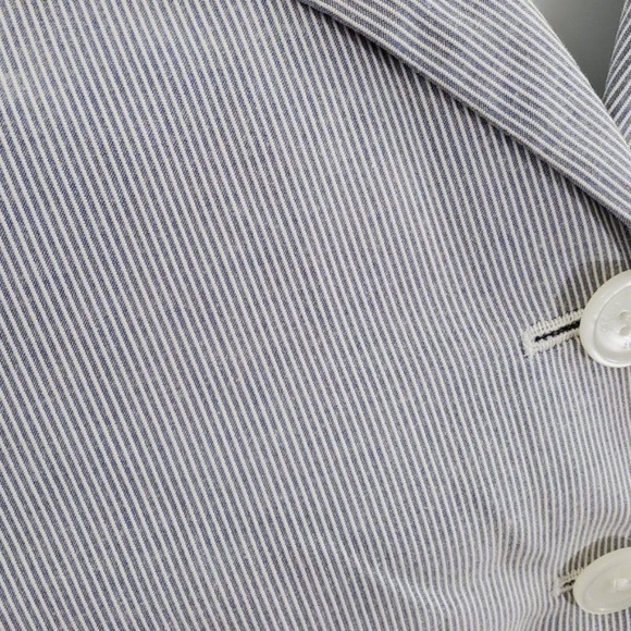 Brooks Brothers Seersucker Cotton Stripe Blazer Jacket Sz 6 Women - Picture 3 of 9